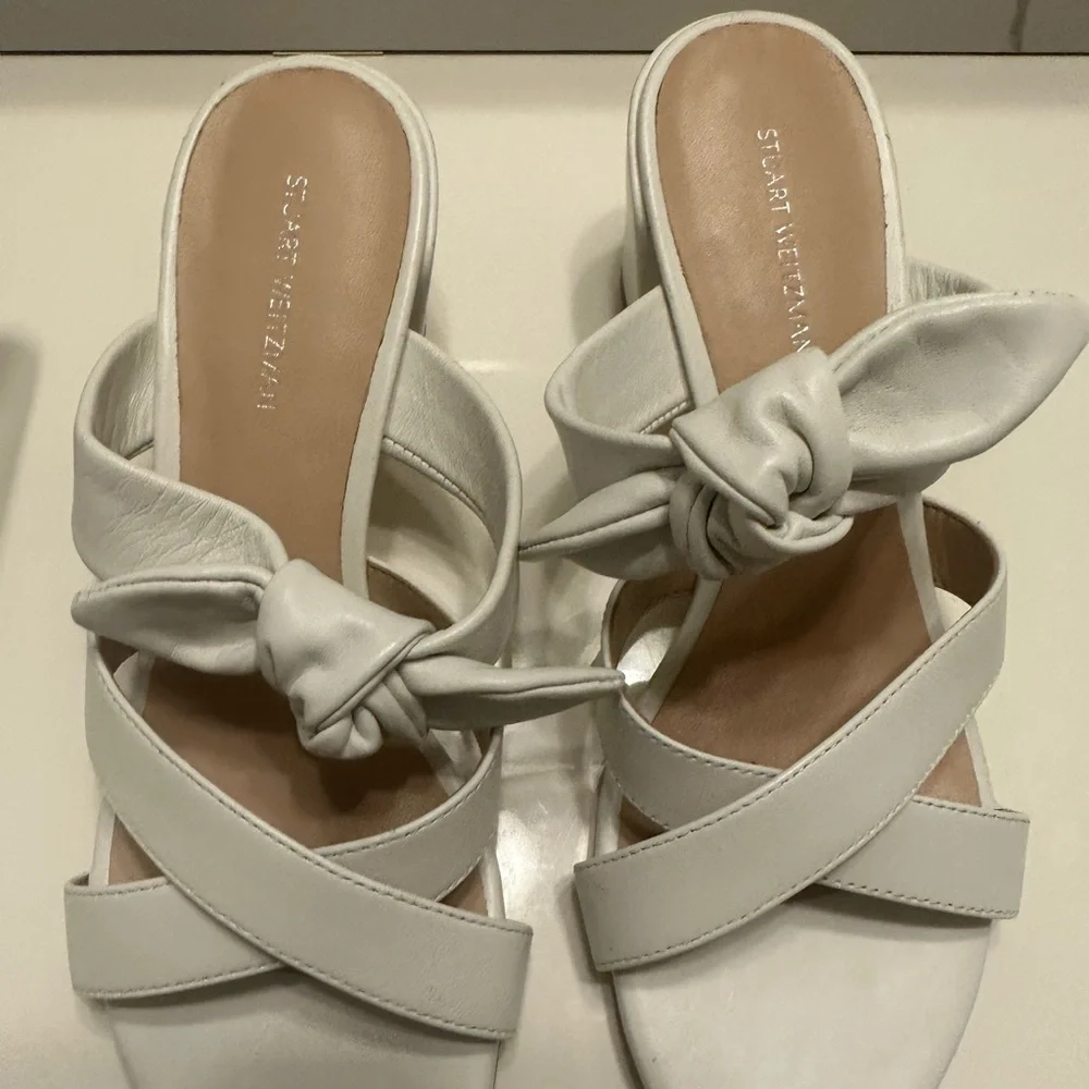 Stuart Weitzman Bandeau Block Slide Sandal - Picture 1 of 6